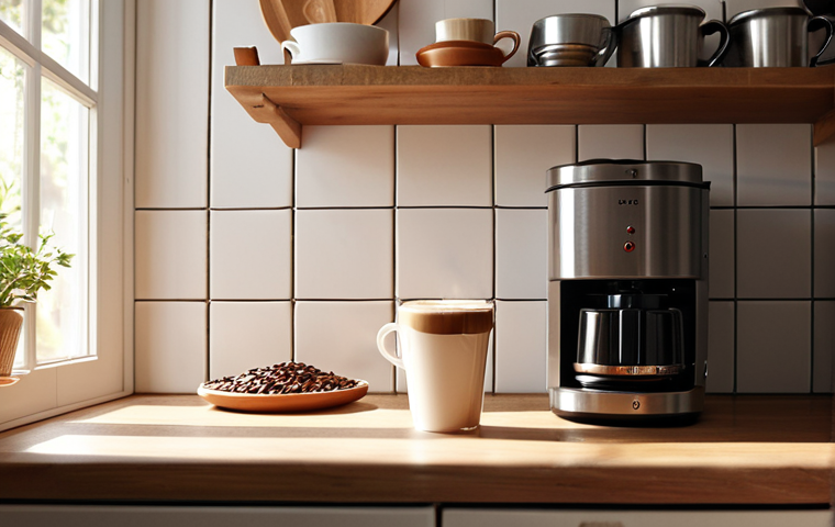 **Prompt:** "Cozy Dutch kitchen. A person is effortlessly making capsule coffee. Sunlight streams in. Minimalist design. Focus on speed and ease."