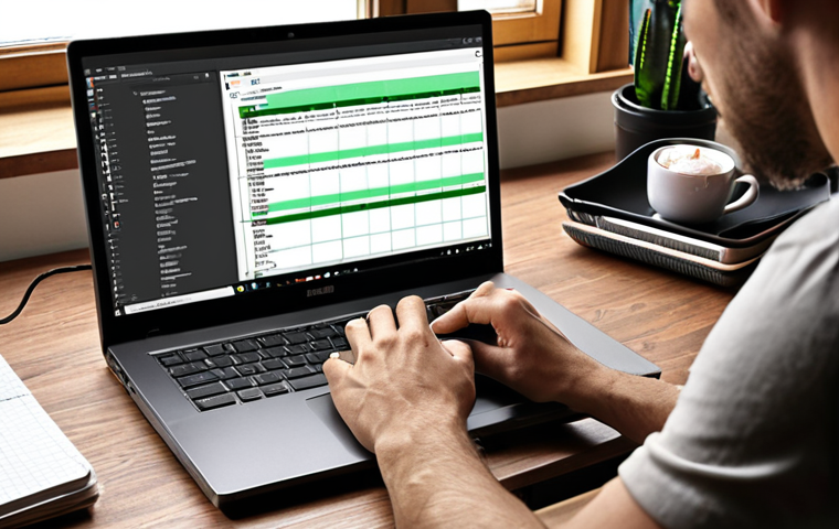 **
A person thoughtfully creating a list of desired features and a budget for a new laptop. The scene shows a notepad or digital device with bullet points like "long battery life," "fast processor," and a budget amount. The background suggests a cozy home office setting.
**